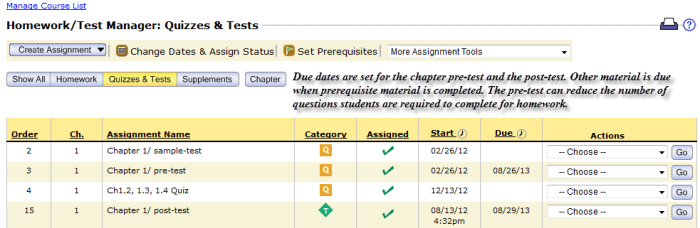 MyMath Lab Due Dates