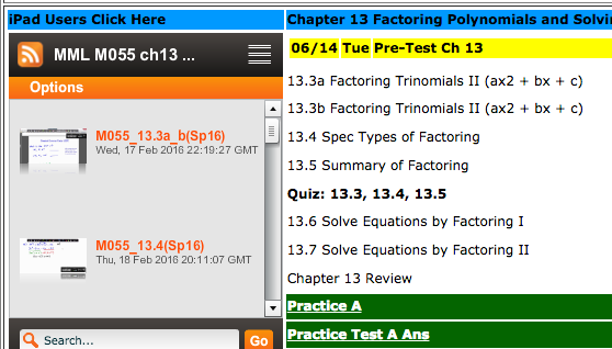 Recorded Lectures